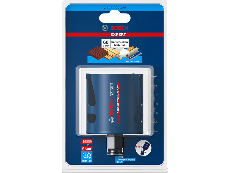 Žaga za izrezovanje lukenj Bosch EXPERT Construction Material, 60x60mm, 2608900466